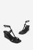 "INTENTIONALLY __________." SEMY Wedge Sandal - Black - Thumbnail 3