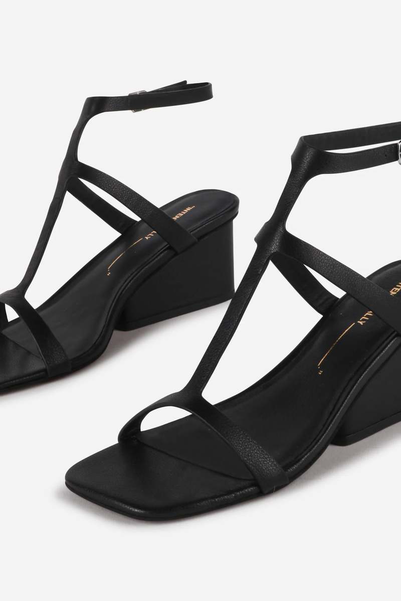 "INTENTIONALLY __________." SEMY Wedge Sandal - Black