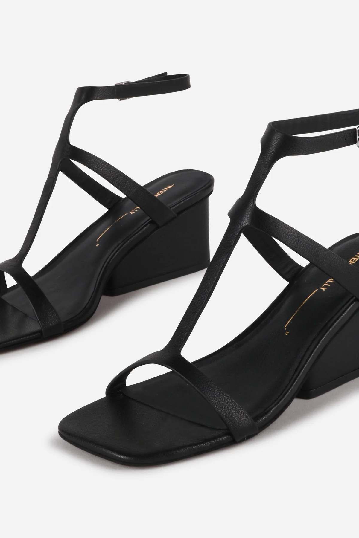 "INTENTIONALLY __________." SEMY Wedge Sandal - Black - Image 4 of 5