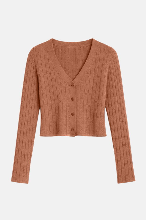 The Tile Club Claire Pointelle Cardigan