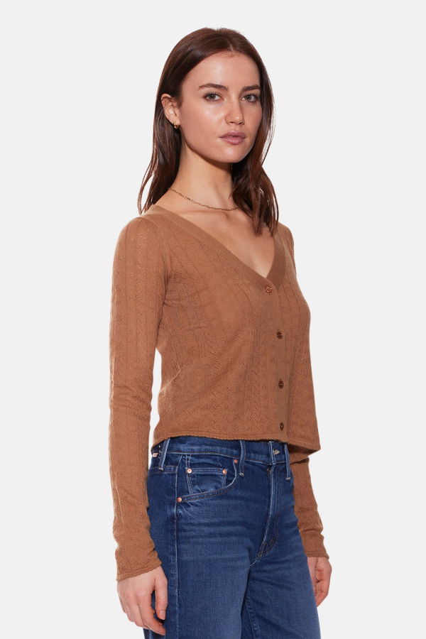 The Tile Club Claire Pointelle Cardigan