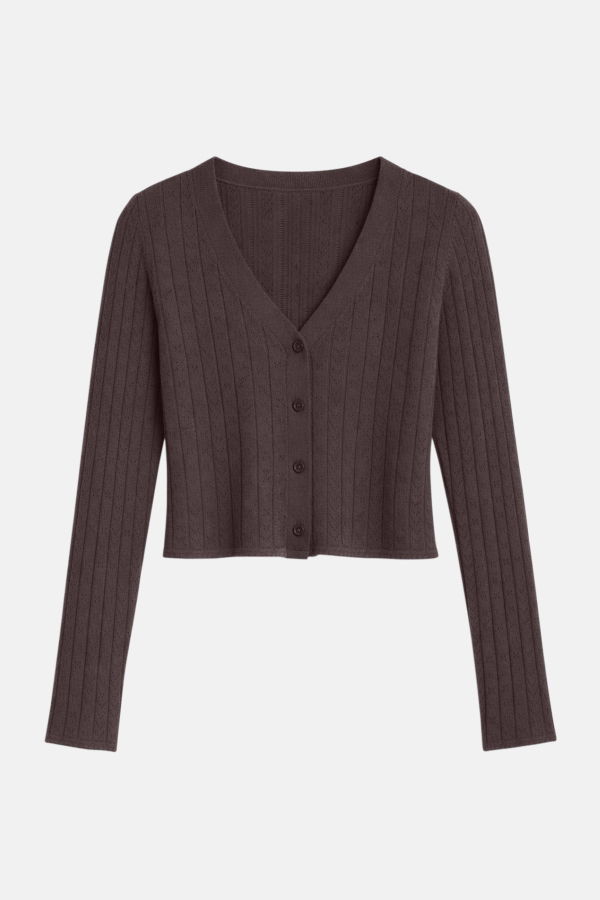 The Tile Club Claire Pointelle Cardigan
