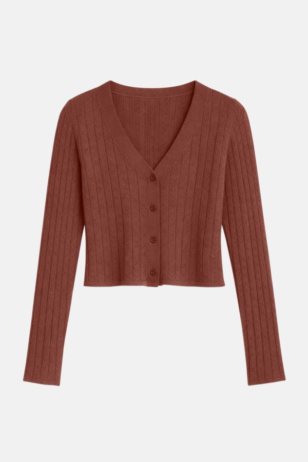 The Tile Club Claire Pointelle Cardigan
