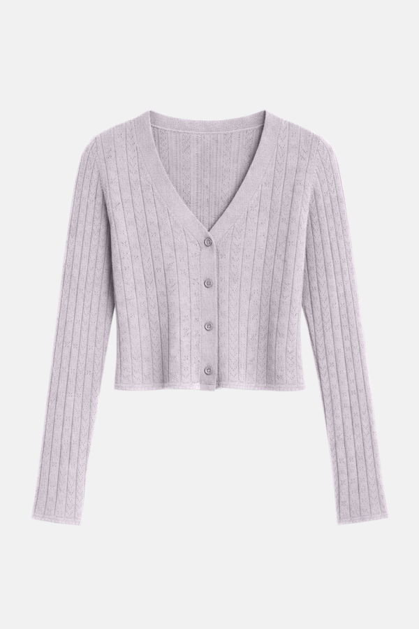 The Tile Club Claire Pointelle Cardigan