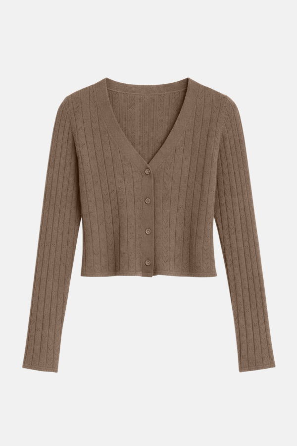 The Tile Club Claire Pointelle Cardigan