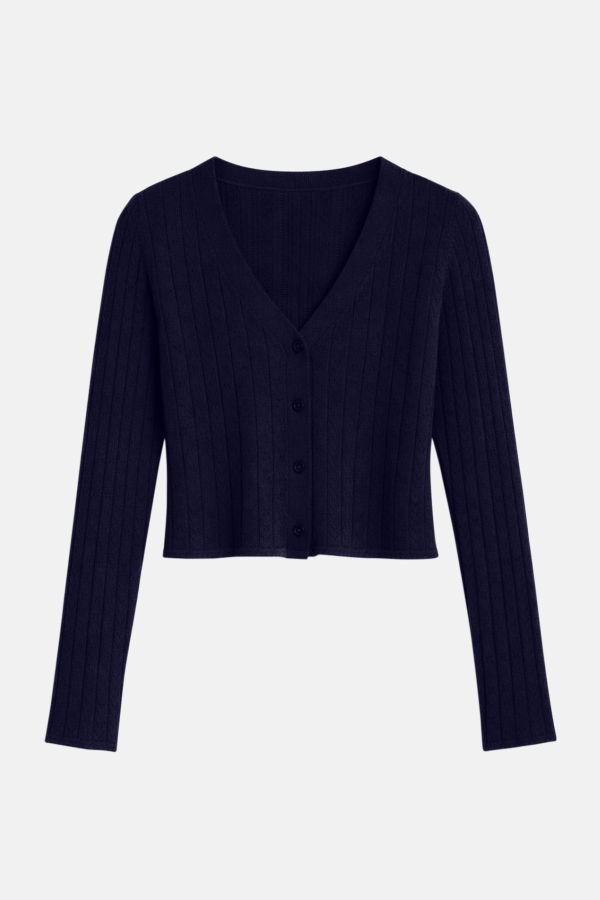 The Tile Club Claire Pointelle Cardigan