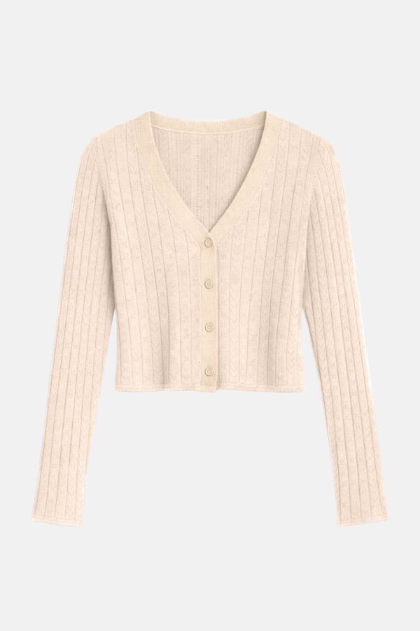 The Tile Club Claire Pointelle Cardigan