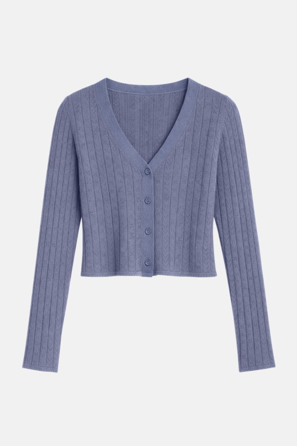 The Tile Club Claire Pointelle Cardigan