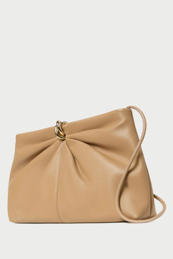 Loeffler Randall Corrine Gathered Ring Clutch - Khaki