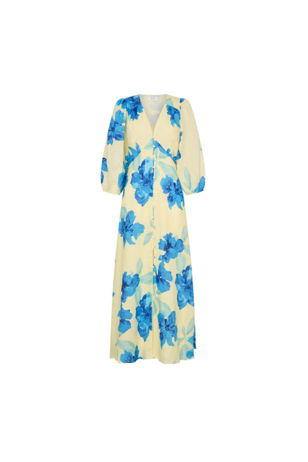 Kivari Sophie Maxi Dress - Yellow/Blue