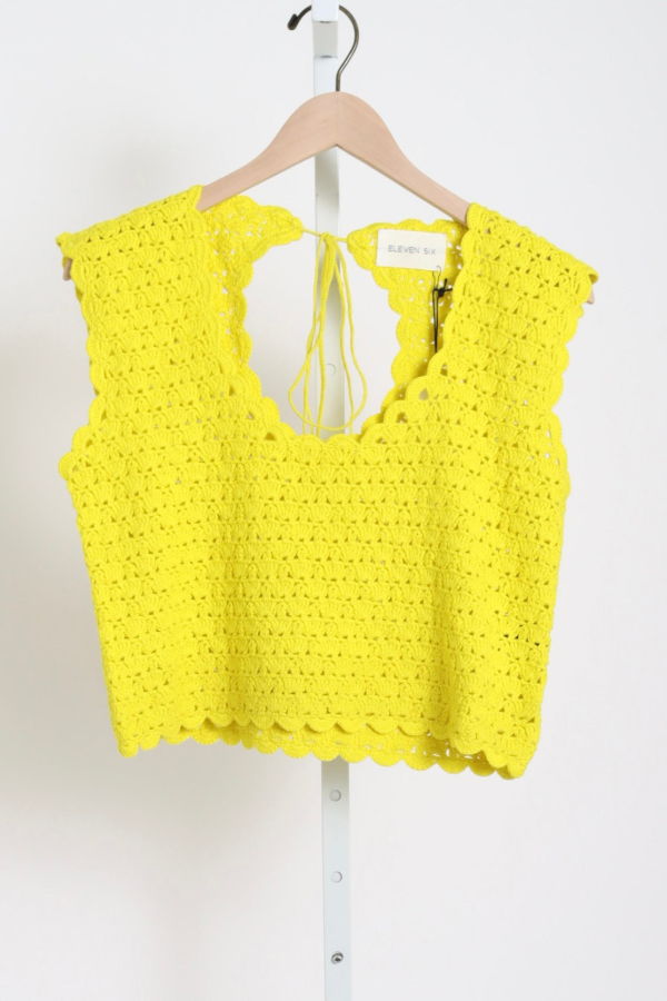 ELEVEN SIX Zaria Crochet Top