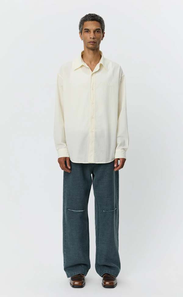 mfpen Essay Shirt - Off White Micro Check