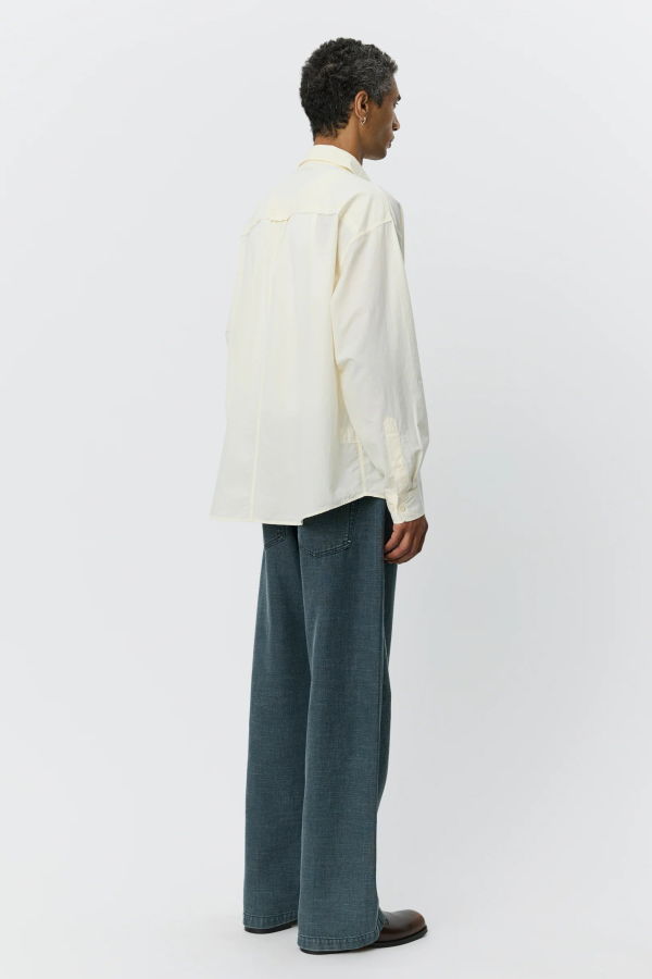 mfpen Essay Shirt - Off White Micro Check