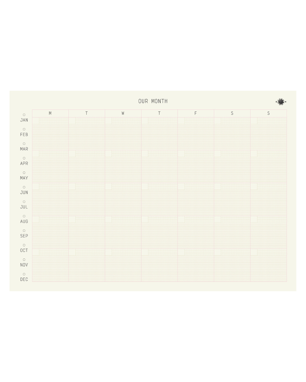 Snderhaus Our Month Planner - Technical