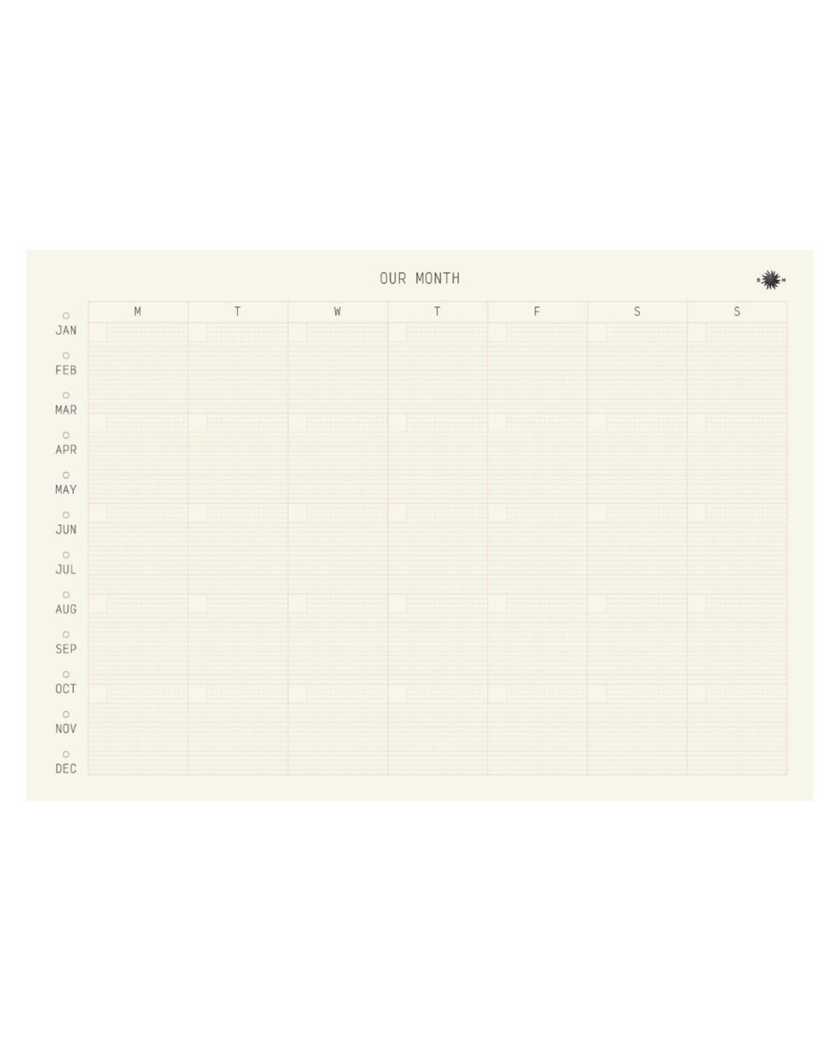 Sønderhaus Our Month Planner - Technical - Image 1 of 2