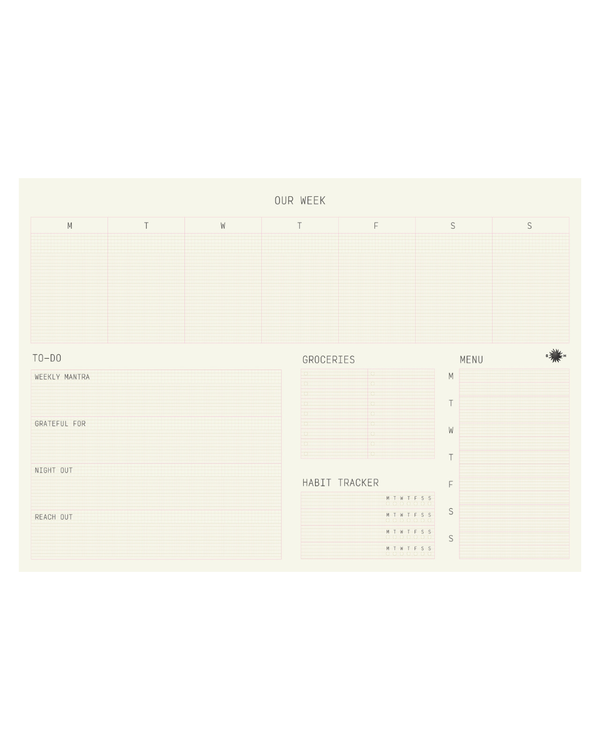 Snderhaus Our Week Planner - Technical Planner Snderhaus Our Week Planner - Technical Planner