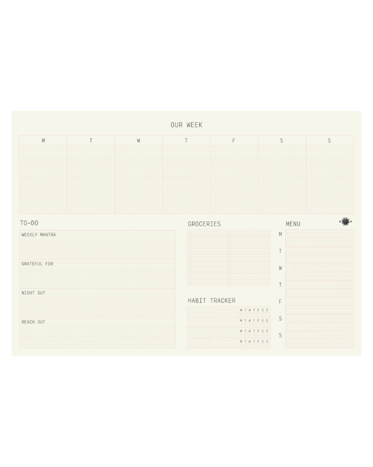 Sønderhaus Our Week Planner - Technical Planner - Image 1 of 2