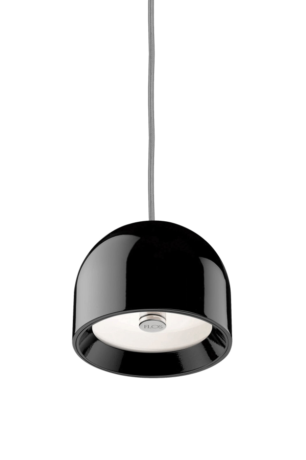 Johanna Grawunder × Flos (Italy) Wan S Suspension, High-Gloss Black Lacquered Downlight