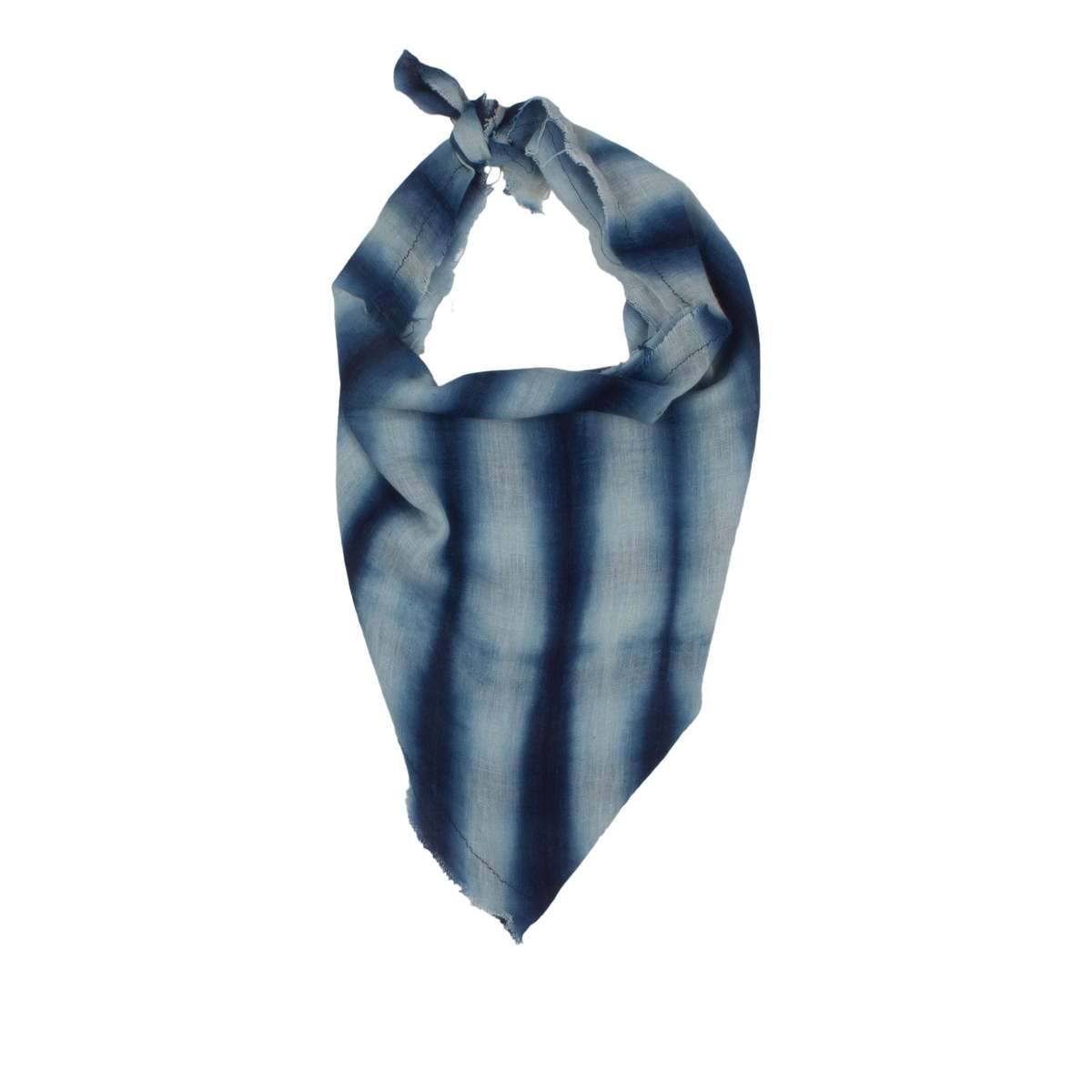 Post-Imperial x THIS IS US Asaja Tri-FoulardScarf - Indigo/Ivory Block Stripe - Image 1 of 2