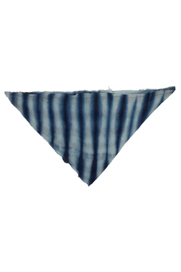 Post-Imperial x THIS IS US Asaja Tri-FoulardScarf - Indigo/Ivory Block Stripe