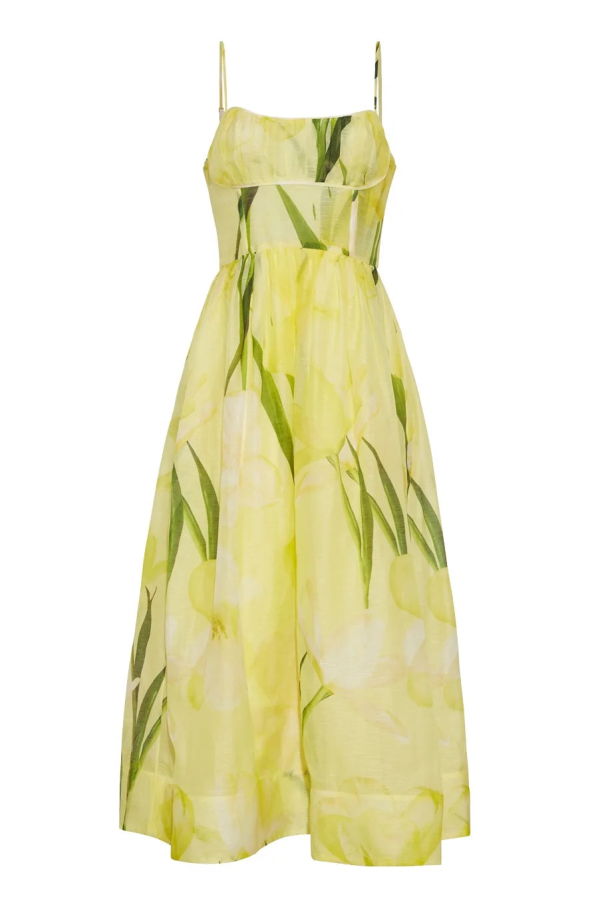 Cara Cara Alba Midi Dress - Yellow