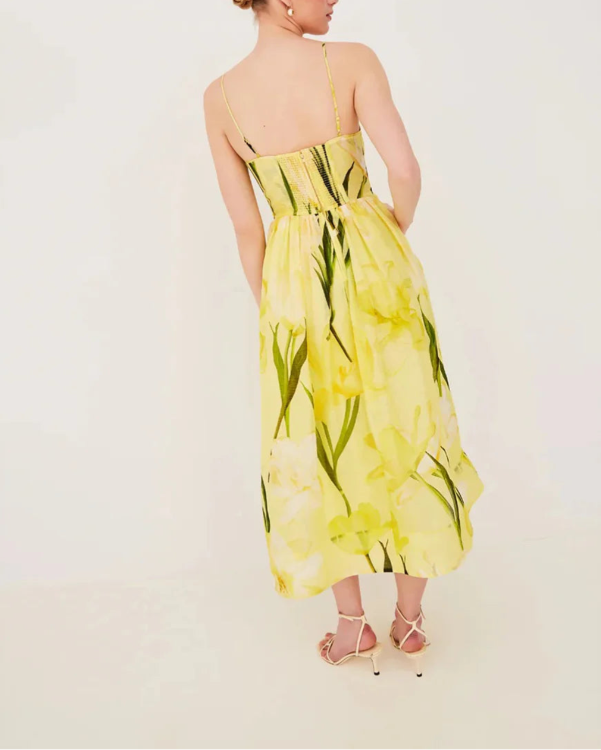 Cara Cara Alba Midi Dress - Yellow - Image 3 of 4