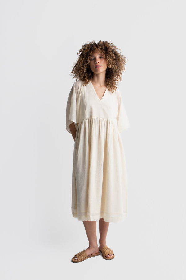 World of Crow Boxy Sleeve Summer Dress