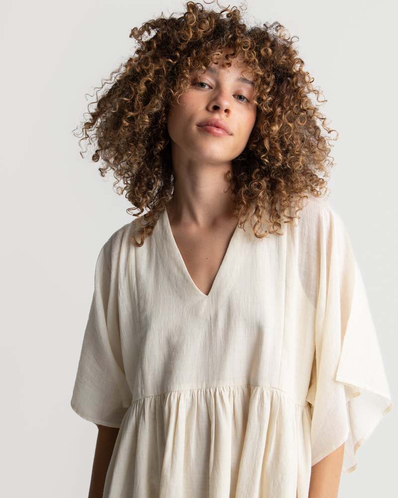 World of Crow Boxy Sleeve Summer Dress