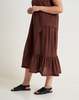 World of Crow Cocoa Brown Pleated Twirl Dress - Thumbnail 3
