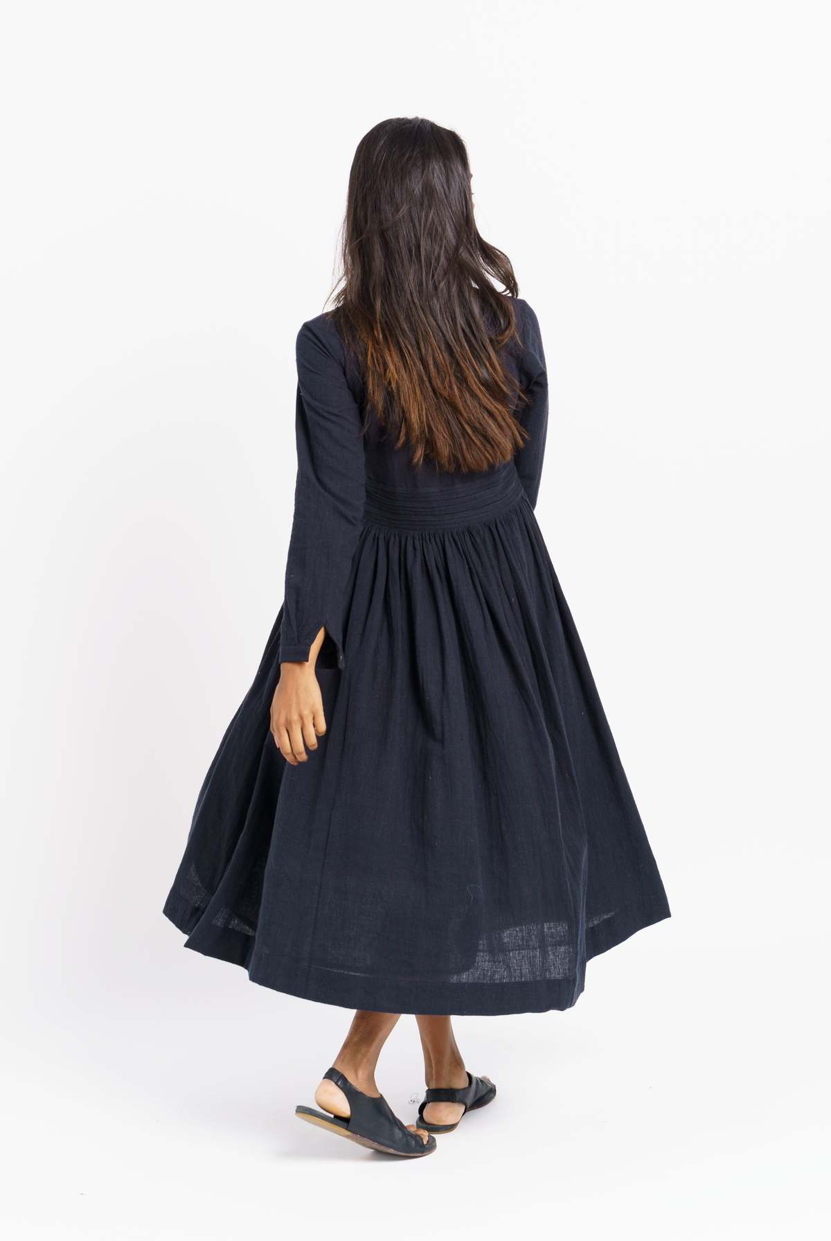World of Crow Fit and flare midi dress - Blue - Image 2 of 5
