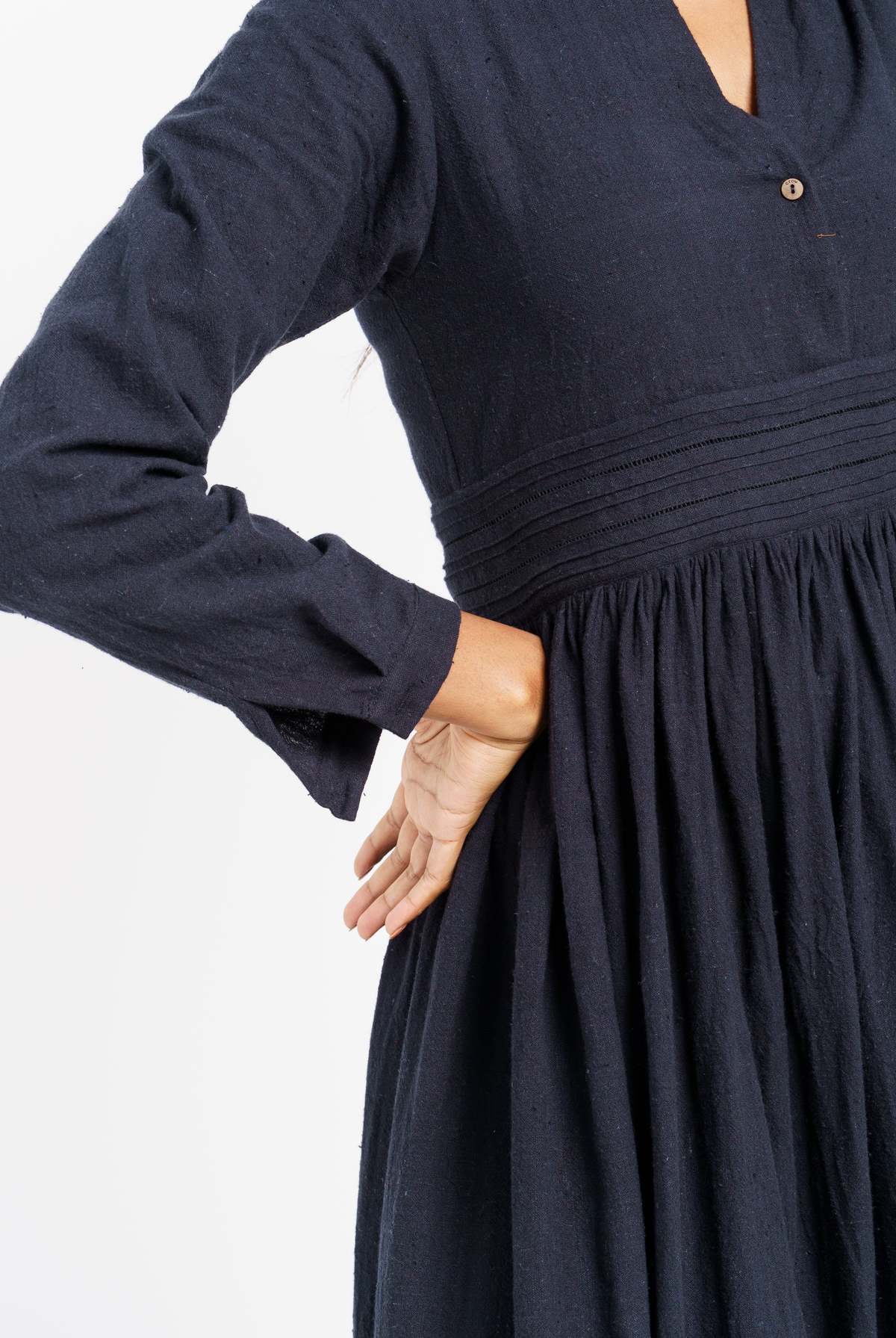 World of Crow Fit and flare midi dress - Blue - Image 4 of 5