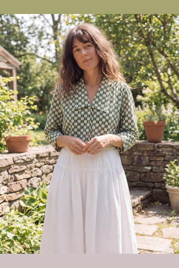 World of Crow Green Block Shirt