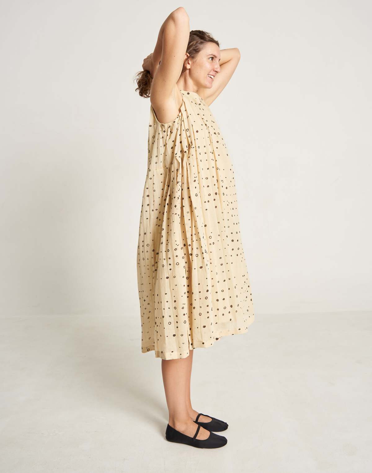 World of Crow The Bront Sisters Dress - Off White/Multi - Image 3 of 4