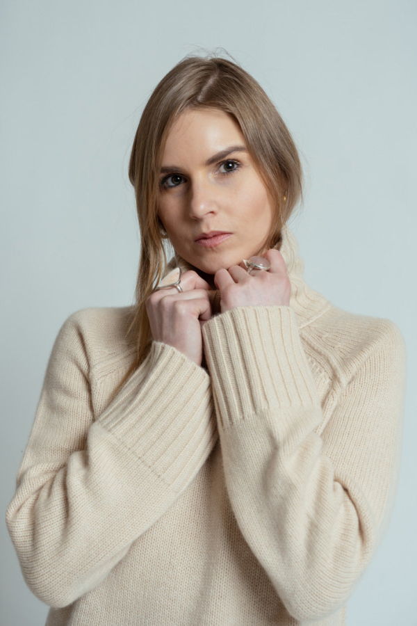 Brazeau Tricot Chunky Turtleneck Sweater - Blonde