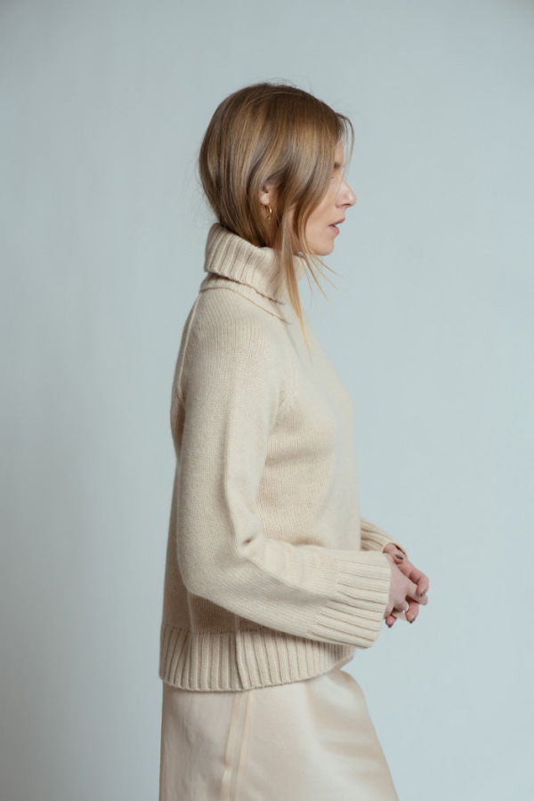 Brazeau Tricot Chunky Turtleneck Sweater - Blonde