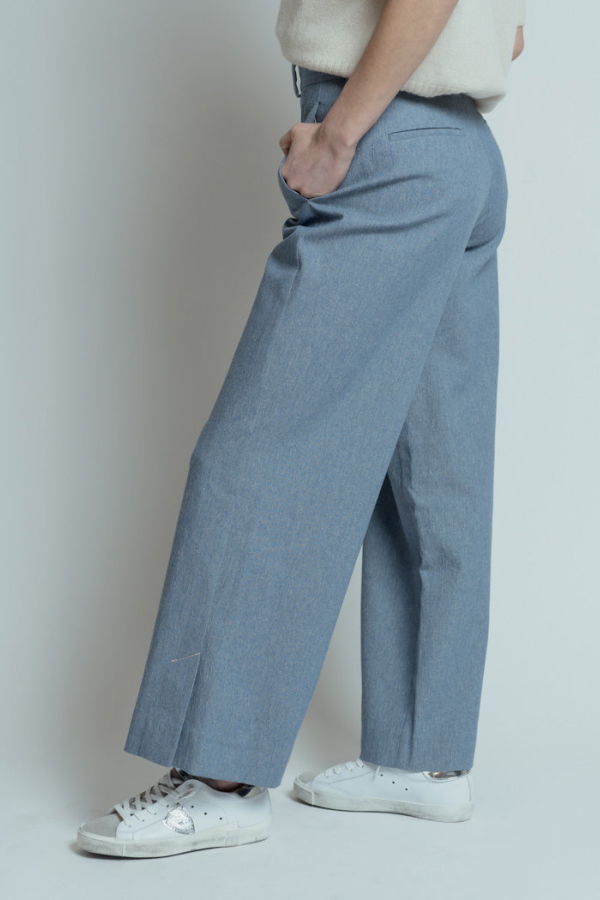 Odeeh Stretch Cotton Pants - Foggy Blue