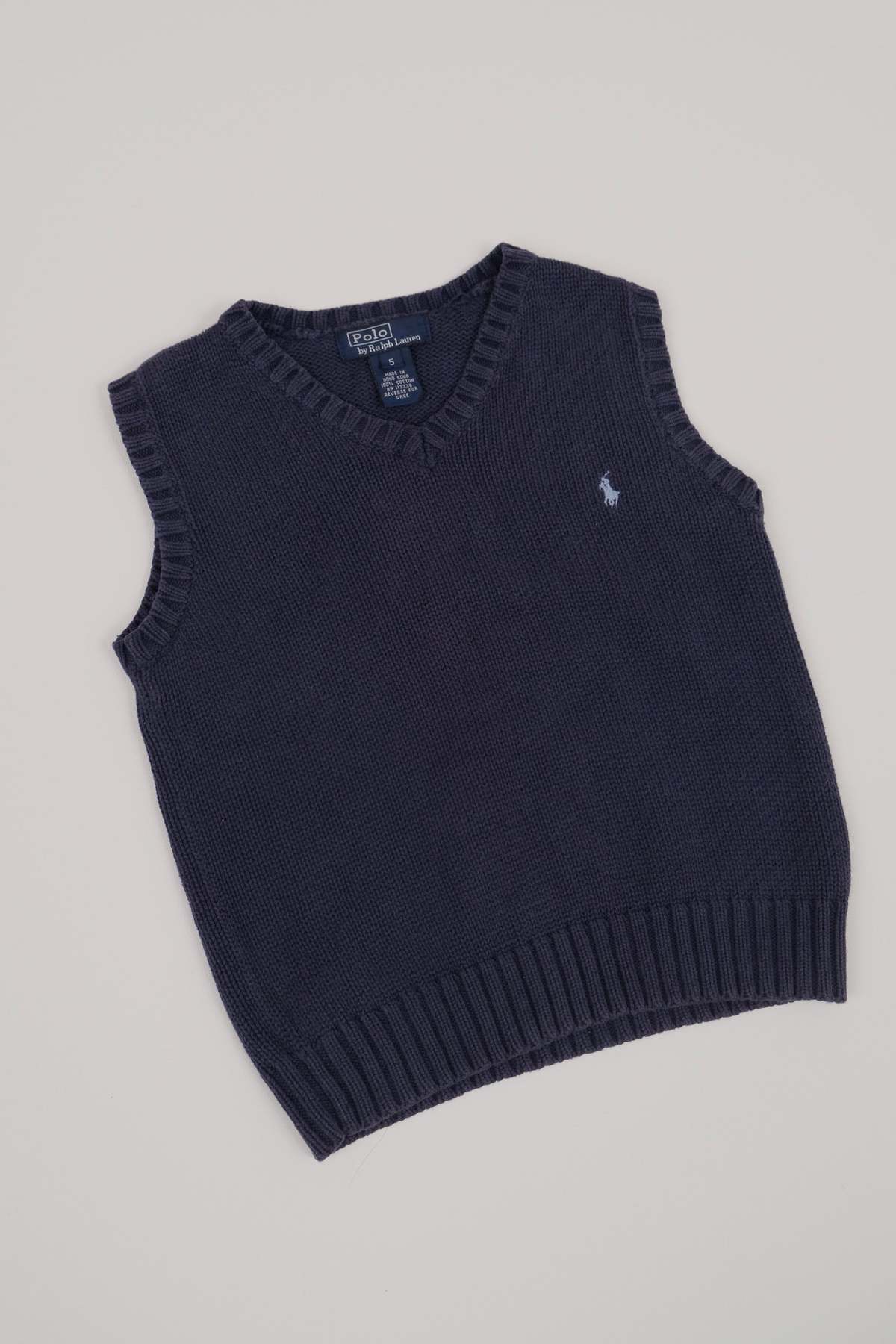 KIDS Hermine Vintage Ocean Polo Ralph Lauren Sweater Vest - Navy - Image 1 of 4