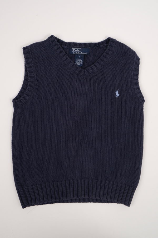 KIDS Hermine Vintage Ocean Polo Ralph Lauren Sweater Vest - Navy