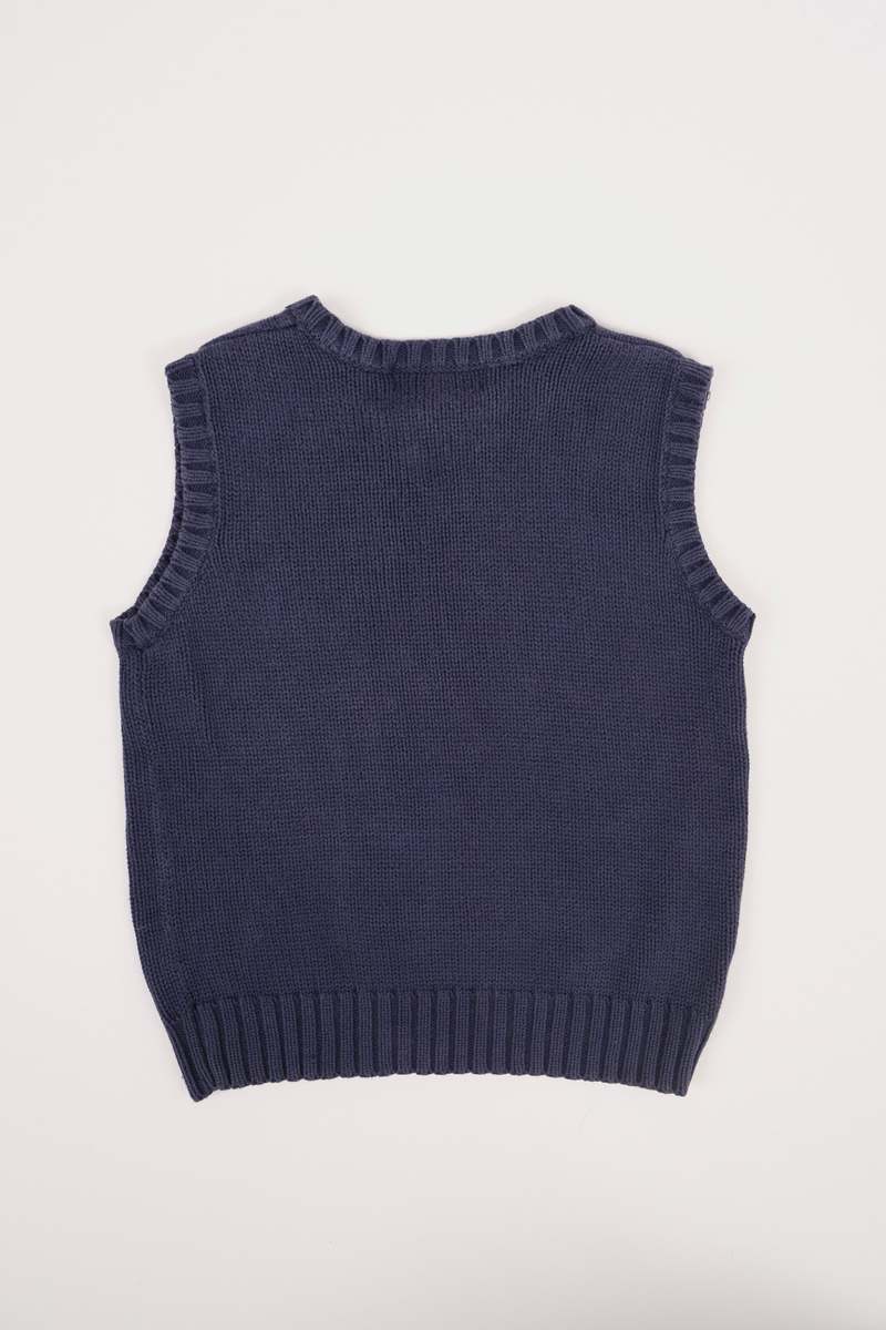 KIDS Hermine Vintage Ocean Polo Ralph Lauren Sweater Vest - Navy