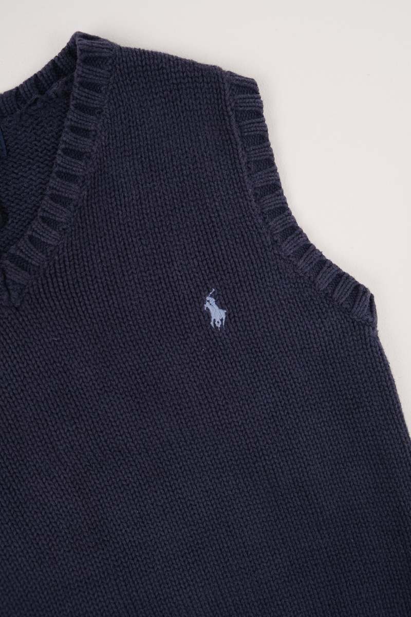 KIDS Hermine Vintage Ocean Polo Ralph Lauren Sweater Vest - Navy