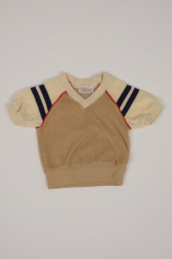 KIDS Hermine Vintage Toddlers Alabaster Terry Knit Short Sleeve Sweatshirt - Beige