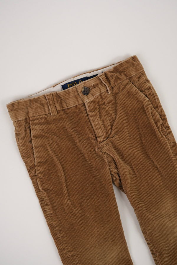 KIDS Hermine Vintage Toddlers Caramel Polo Ralph Lauren Cotton Corduroy Trousers - Brown