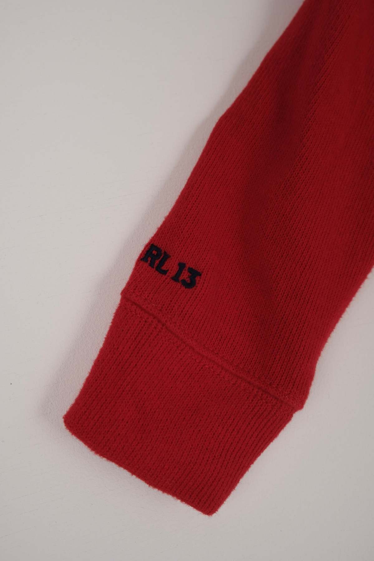 KIDS Hermine Ski Bear Quarter-Zip Sweater - Red - Image 3 of 3