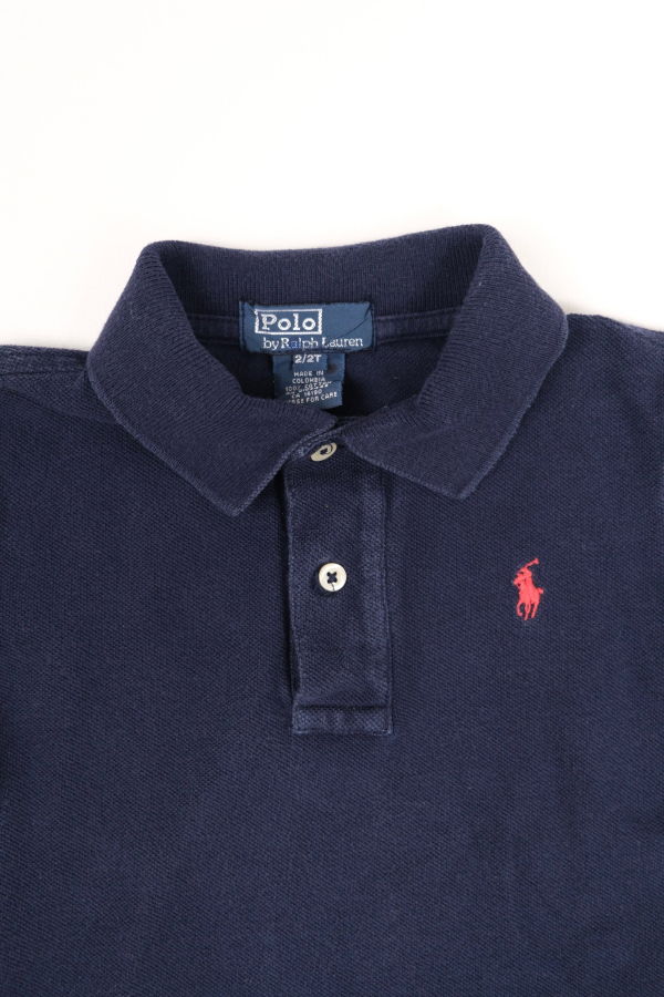 KIDS Hermine Polo Ralph Lauren Cotton Short Sleeve Polo Shirt - Navy