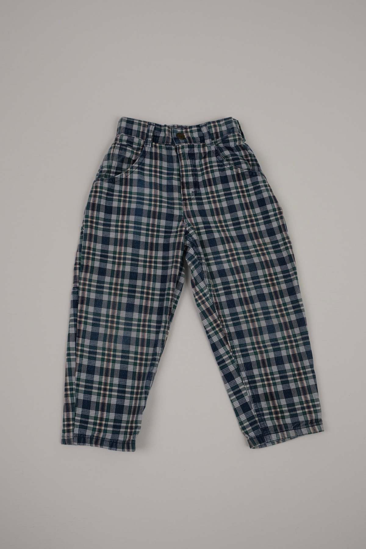 Hermine Vintage Toddlers Plaid Cotton Carpenter Pants - Image 1 of 5