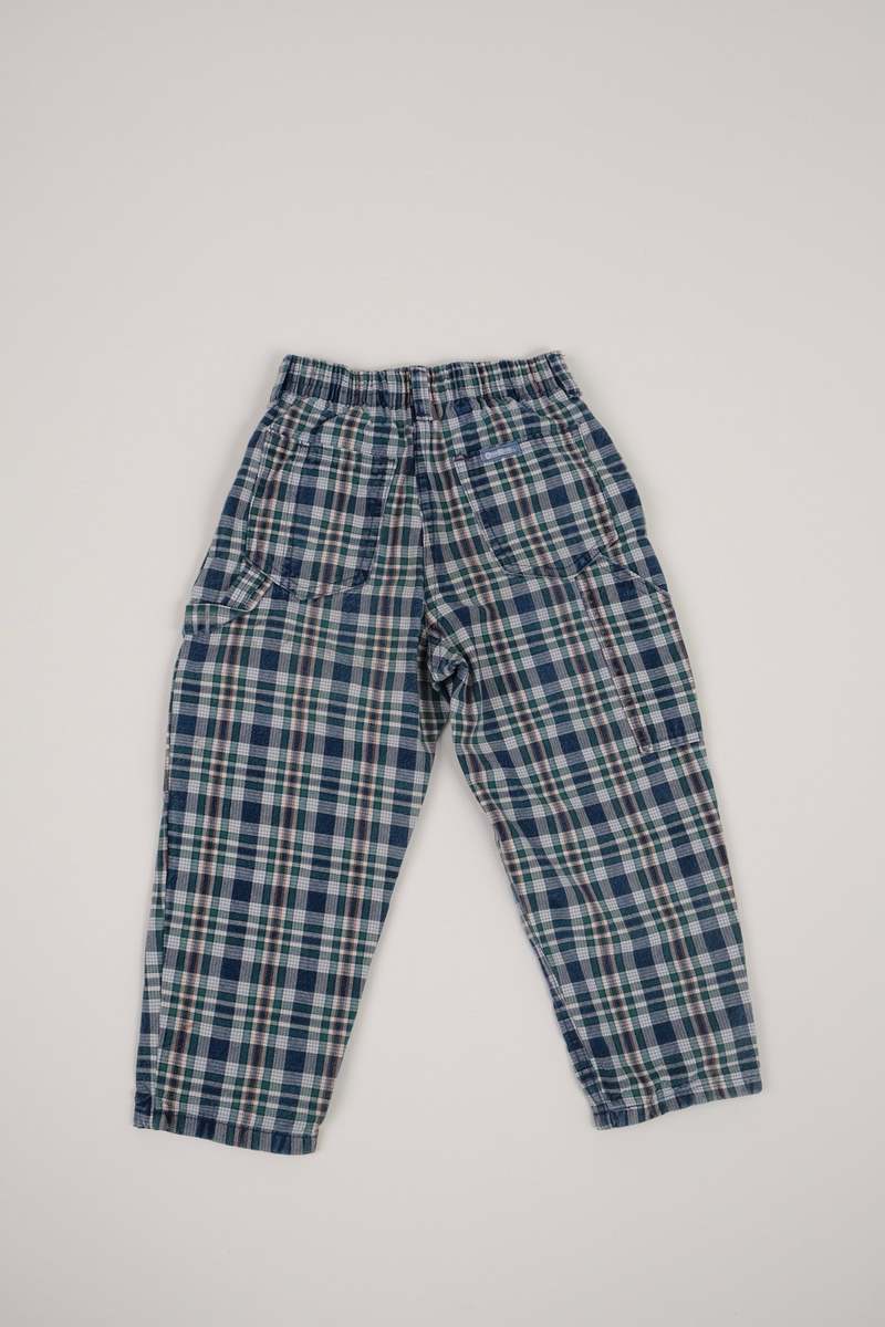 Hermine Vintage Toddlers Plaid Cotton Carpenter Pants