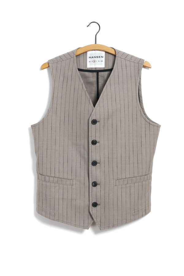 HANSEN GARMENTS Knud Waistcoat - Beige