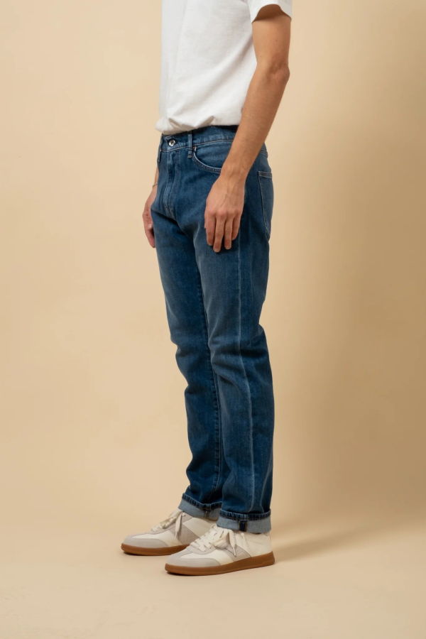 C.O.F. Studio M8 Straight Comfort Jeans - Indigo Washed