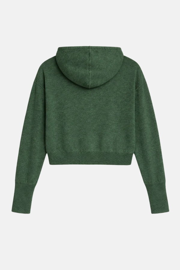 The Tile Club Amy Cashmere Zip Hoodie - Olive
