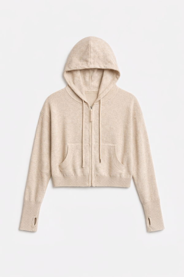 The Tile Club Amy Cashmere Zip Hoodie